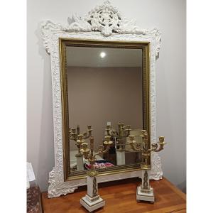 Louis XV Style Decorated Pediment Mirror 