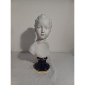 Biscuit Porcelain Bust Of Louise Brongniart (1772-1845)