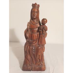 Crowned Virgin And Child On Her Throne 