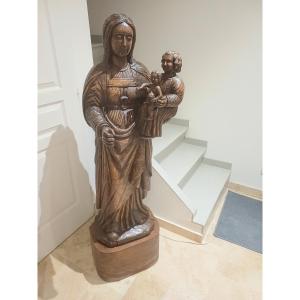 Virgin With 2 Children John The Baptist And Jesus Holding The Orb 