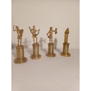 Sculpture Of The 4 Seasons In Gilded Bronze 