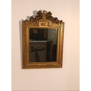 Mirror In Wood And Gilded Plaster 