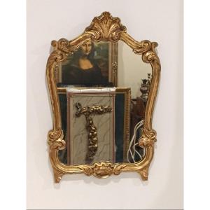 Louis XV Style Mirror In Gilded Wood 