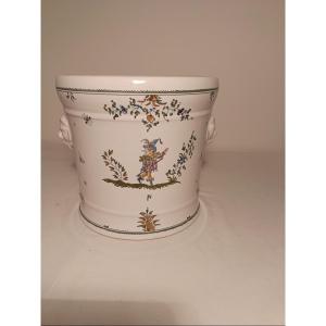 Earthenware Cachepot From Moustiers