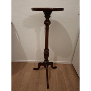 English High Side Table/pedestal Table In Mahogany 