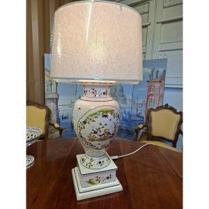Important Ceramic Moustiers Lamp