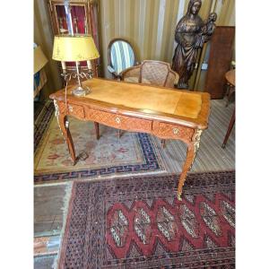 Louis XV Style Rosewood Marquetry Bureau Plat