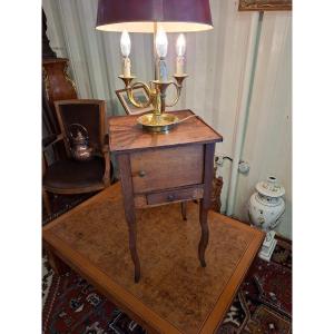 19th Century 2-opening Wooden Bedside Cabinet