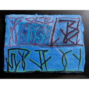 Riccardo Licata "untitled" Mixed Media On Paper - 1989