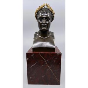 Large Bust Of Napoleon Crowned With Two Laurel Branches - Late 19th - Early 20th Century