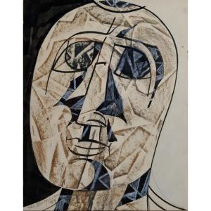 Henry De Waroquier (1881- 1970) Portrait Od A Man - 1919