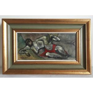 Michel Guyot (born In 1936) Oil On Canvas Female Nudes