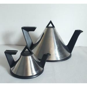 Marcel Ramond (born In 1935) Ceramic And Metal Tea / Coffee Service Design