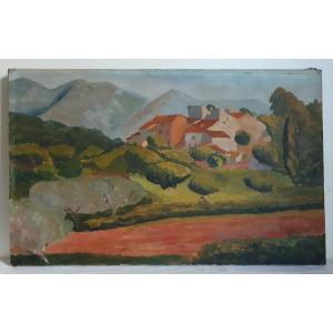 Tony Nottin Oil On Canvas Landscape Lyon School