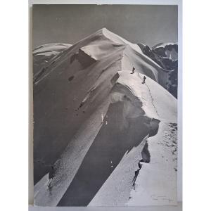 Pierre Tairraz (1933-2000) Large Mountain Photograph The Alps Mountaineering
