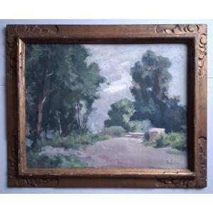 Hippolyte Lety (1878-1959) Landscape - Banks Of The Rhône In Vienne - Oil On Panel 1931