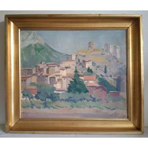 Joseph Charlotte Rousseau (1890-1980) The Guard Toulon Provençal Landscape Oil On Canvas