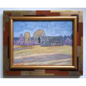 Kim Britov (1925-2010) Landscape Oil On Panel Russian School