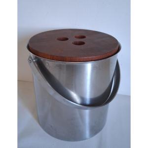 Champagne / Ice Bucket By Arne Jacobsen For Stelton, Denmark 1960s / 1970s Design