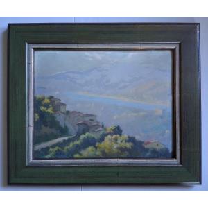 Hippolyte Lety (1878-1959) The Rhône Valley Le Pilat Morning Mist Oil On Panel 1947