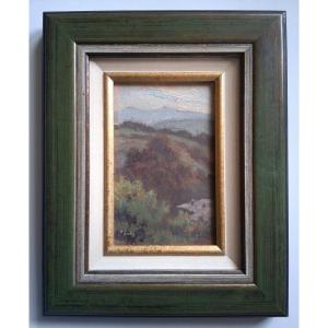 Hippolyte Lety (1878-1959) Landscape Vallon Saint Marcel Grapillat Vienne 1925 Oil On Panel