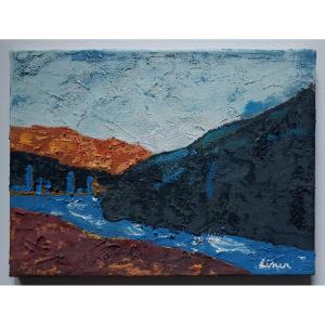 Carl Walter Liner (1914-1997) Oil On Canvas River Landscape