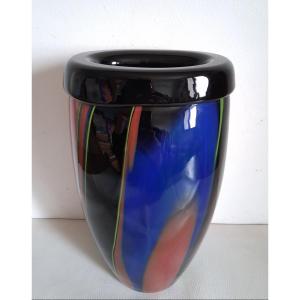 Ottavio Missoni For Artevetro Murano Glass Vase