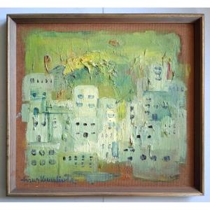 Oil On Panel North African City Hans Krumlinde