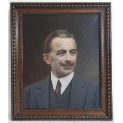 Auguste Raynaud (1854-1937) Oil On Canvas Portrait Of A Man