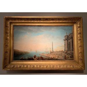 18th Century Mediterranean View Painting