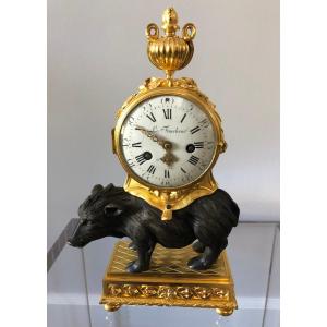 Louis XVI Period Wild Boar Clock