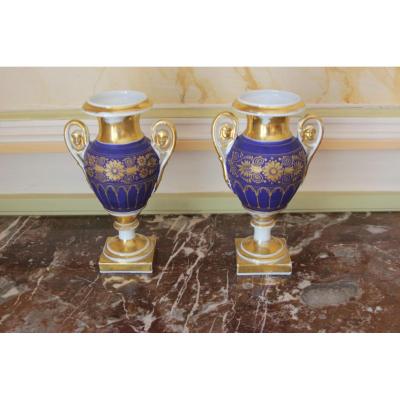 Paire de Vases Balustre d'Epoque Restauration