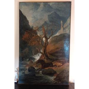 Grand tableau début XIXeme : La Bête du Gevaudan