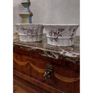 Pair Of Earthenware Flower Girls