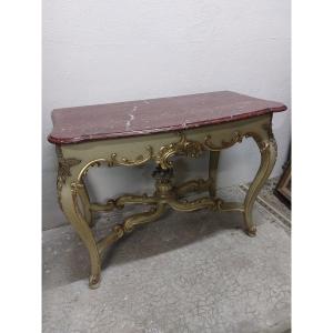 Carved Wooden Console 