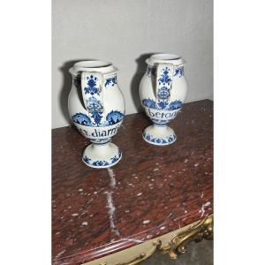 Pair Of Marseille Earthenware Goats