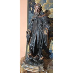 17th Century Carved Wooden Saint