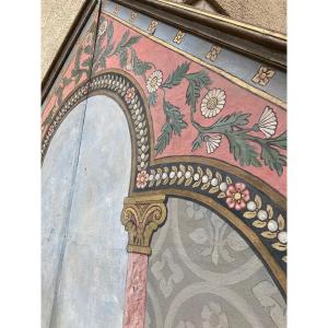 Neo-gothic Painted Canvases From The 19th Century