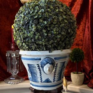  Tree Pot, Nevers Earthenware, Louis XIV Period, Circa 1700