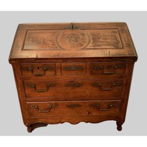 Louis XV Slope Desk In Solid Oak From The XVIII Century