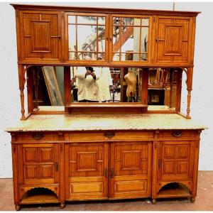 Louis XVI Style Showcase Buffet In Solid Wood XIX Century