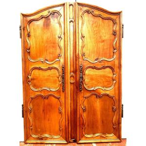 Pair Of Framed Doors In Solid Cherry XVIII Century