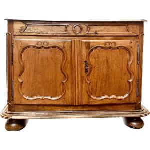 Louis XIV Style Buffet In Solid Walnut 19th Century