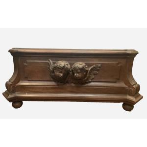 Napoleon III Style Planter In Solid Oak 20th Century