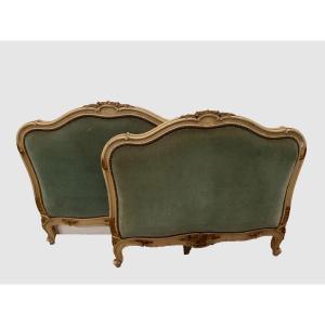Bench Rest Bed In Lacquered And Gilded Wood 20th Century