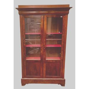 Louis Philippe Showcase In Mahogany And Mahogany Veneer XIX Century
