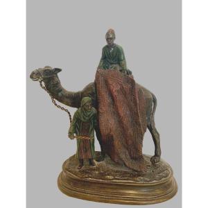 Kauba Carl Orientalist Group In Patinated Bronze 20th Century