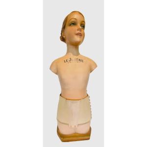 Art Deco Couture Mannequin In Patinated Stucco "the Juvenile"