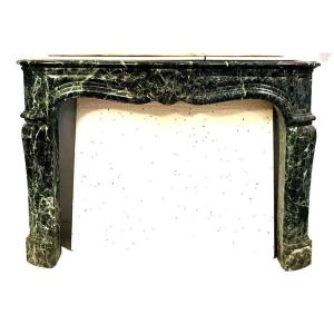 Regency Style Fireplace In "sea Green" Marble, 19th Century