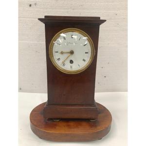 Mahogany Clock With 19th Century Wire Movement